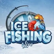 Ice Fishing Live slot logo by Evolution at Spinjo Casino