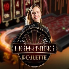 Live Casino logo of Lightning Roulette from Evolution at Spinjo Casino