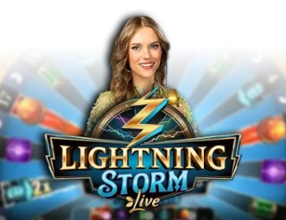 Official Live Casino logo: Lightning Storm by Evolution at Spinjo Casino