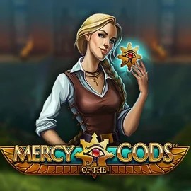 Mercy Of The Gods slot logo by NetEnt at Spinjo Casino