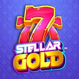 Stellar Gold slot logo by Snowborn Games at Spinjo Casino